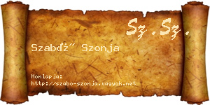 Szabó Szonja névjegykártya