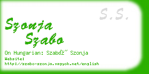 szonja szabo business card